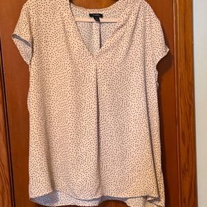 Halogen Pink and Black Dotted Blouse